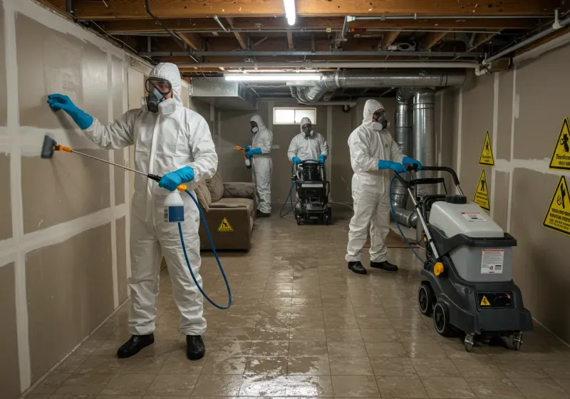 Basement Moisture Removal and Structural Drying process in Lafayette County, FL